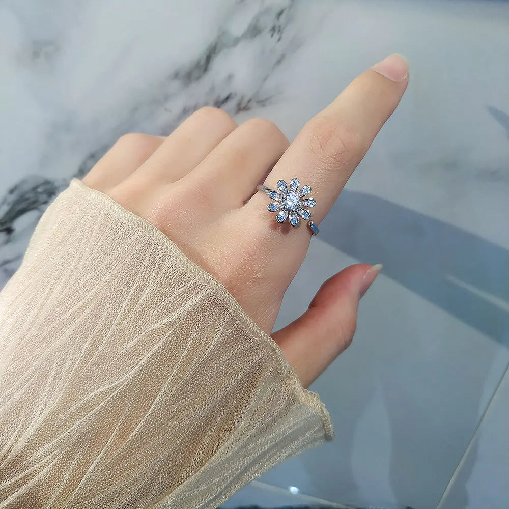 PINK FLOWER ELUNNA RING (SILVER)